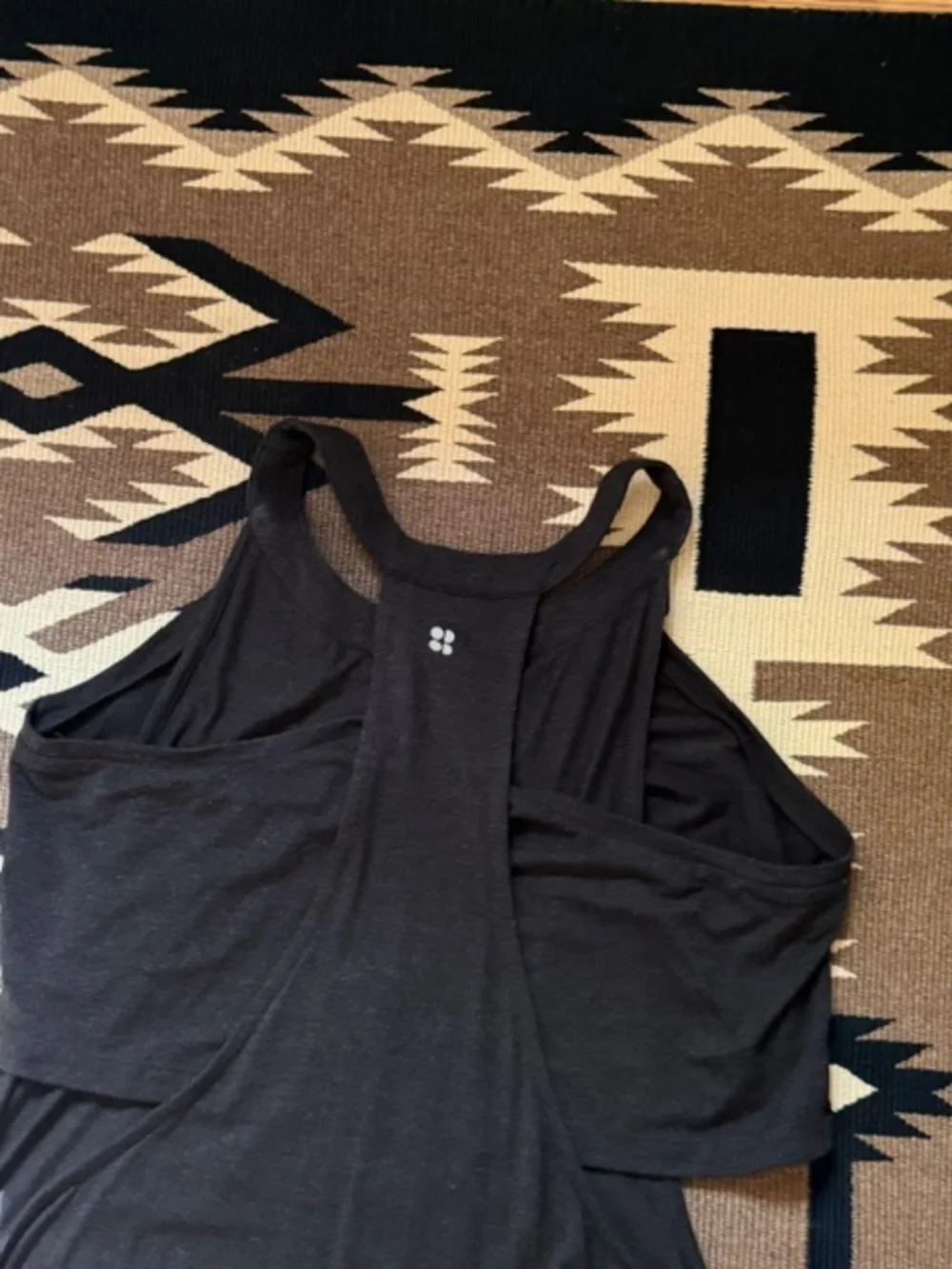 SWEATY BETTY BLACK HOLISTIC SLEEVELESS JERSEY MAXI DRESS - SIZE S